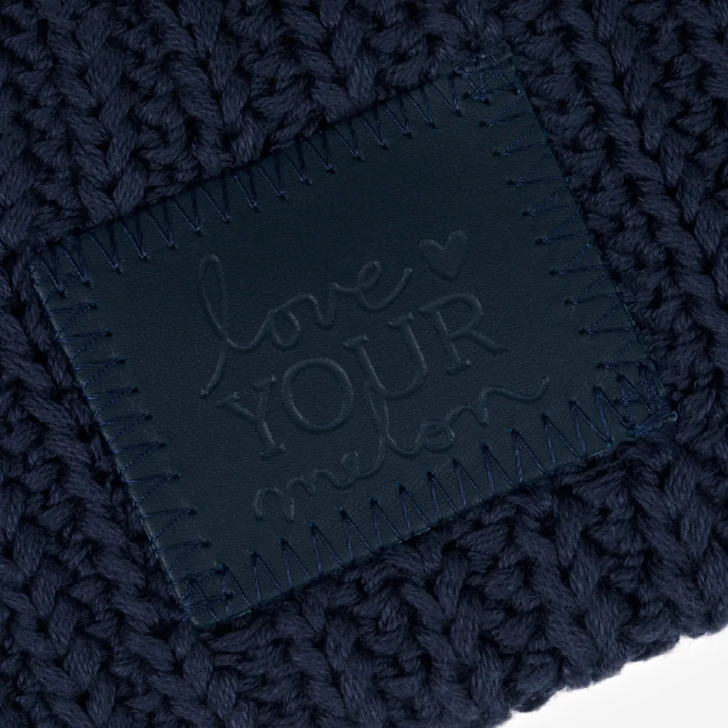 Navy Monochrome Beanie