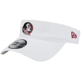 New Era Seminole Logo Adjustable Visor - White