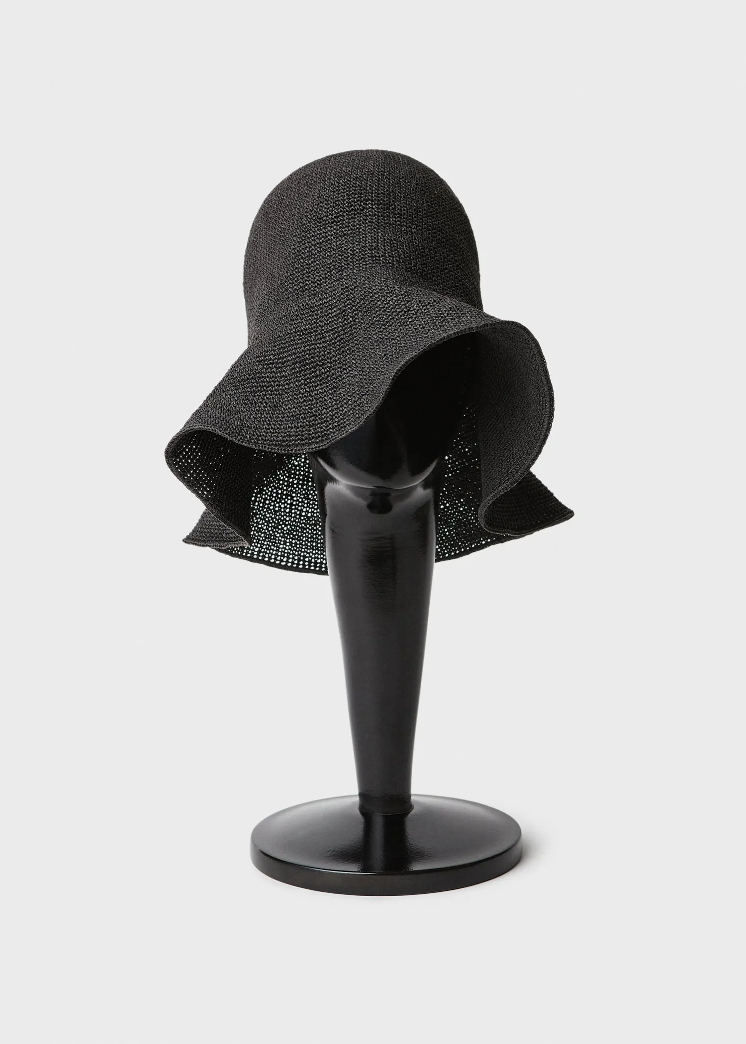 Paper straw hat black