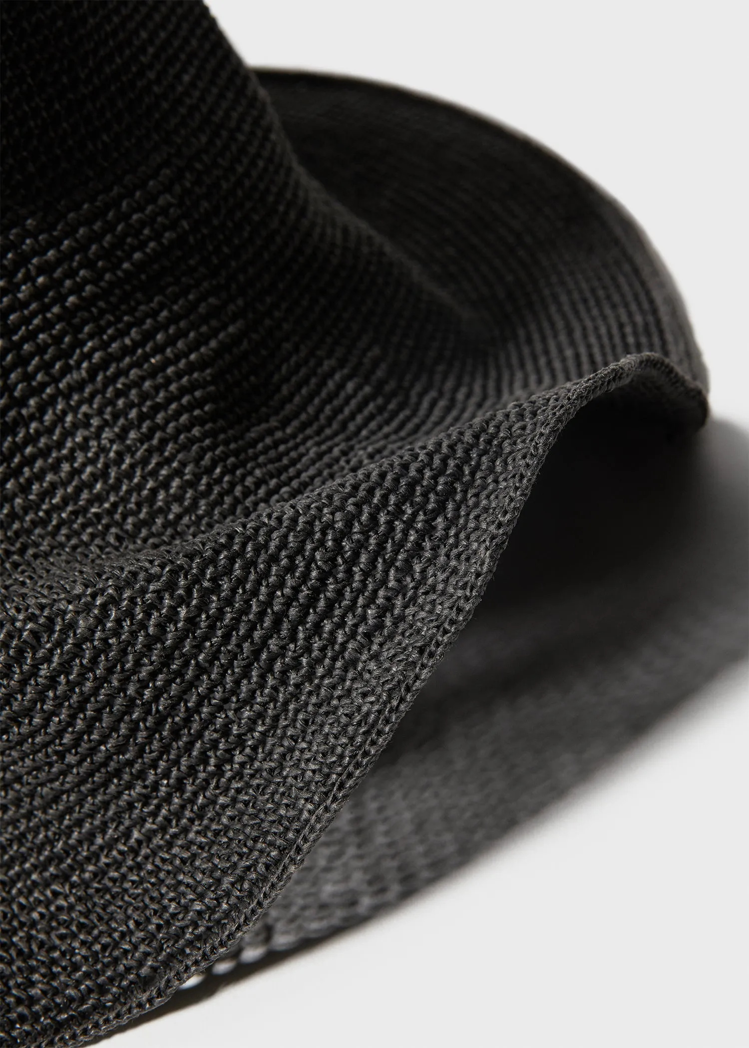 Paper straw hat black