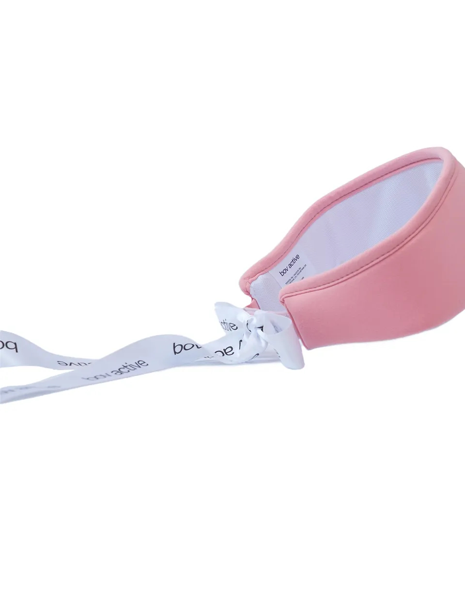 Ponytail Ribbon Sun Visor - Pink