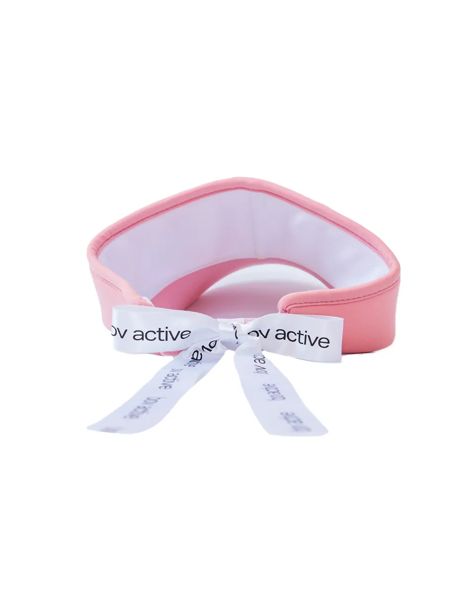 Ponytail Ribbon Sun Visor - Pink