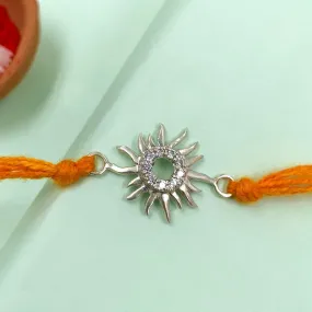 Pure Silver Sun Rakhi