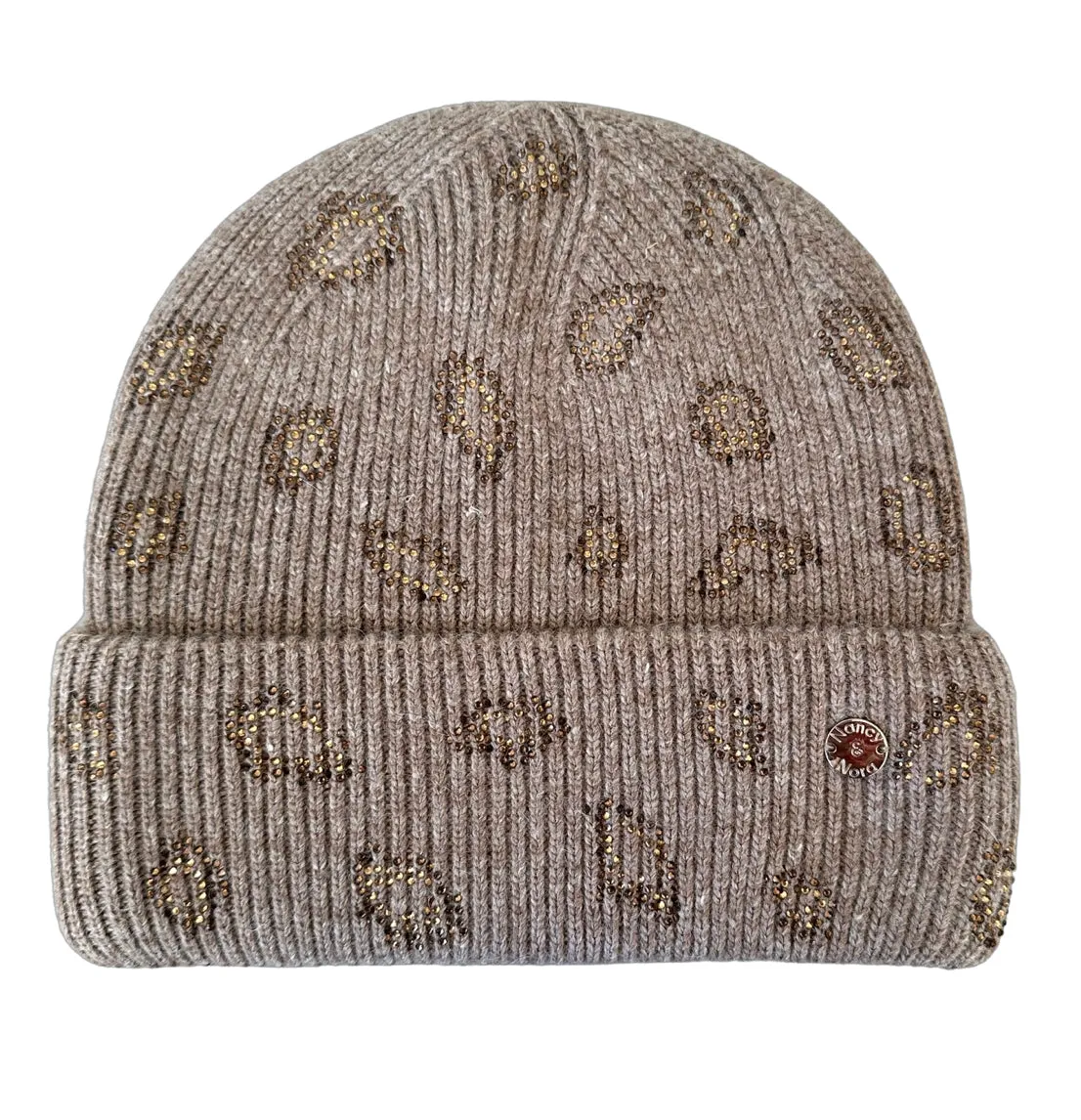 Rhinestone Beanie Mocha