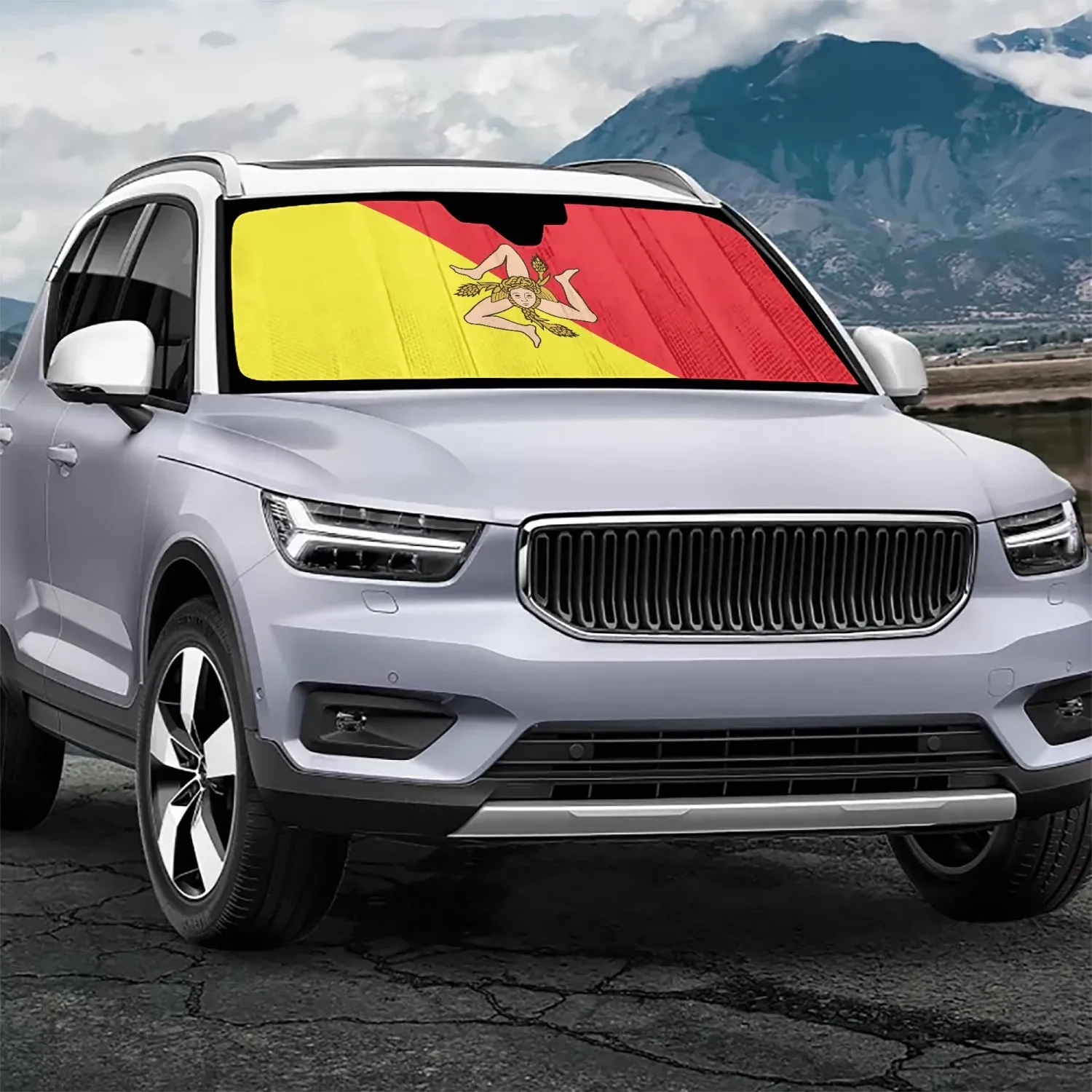 Sicily Flag - Car Sun Shade