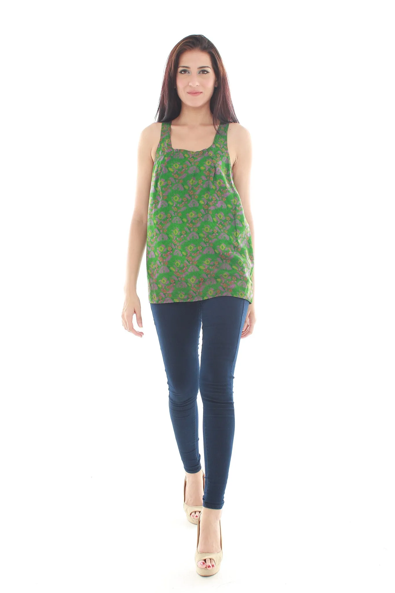 Sun Silk Top (Green)