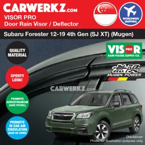 VISOR PRO Subaru Forester 2012-2019 4th Generation (SJ XT) Door Rain Visor (Mugen Style)