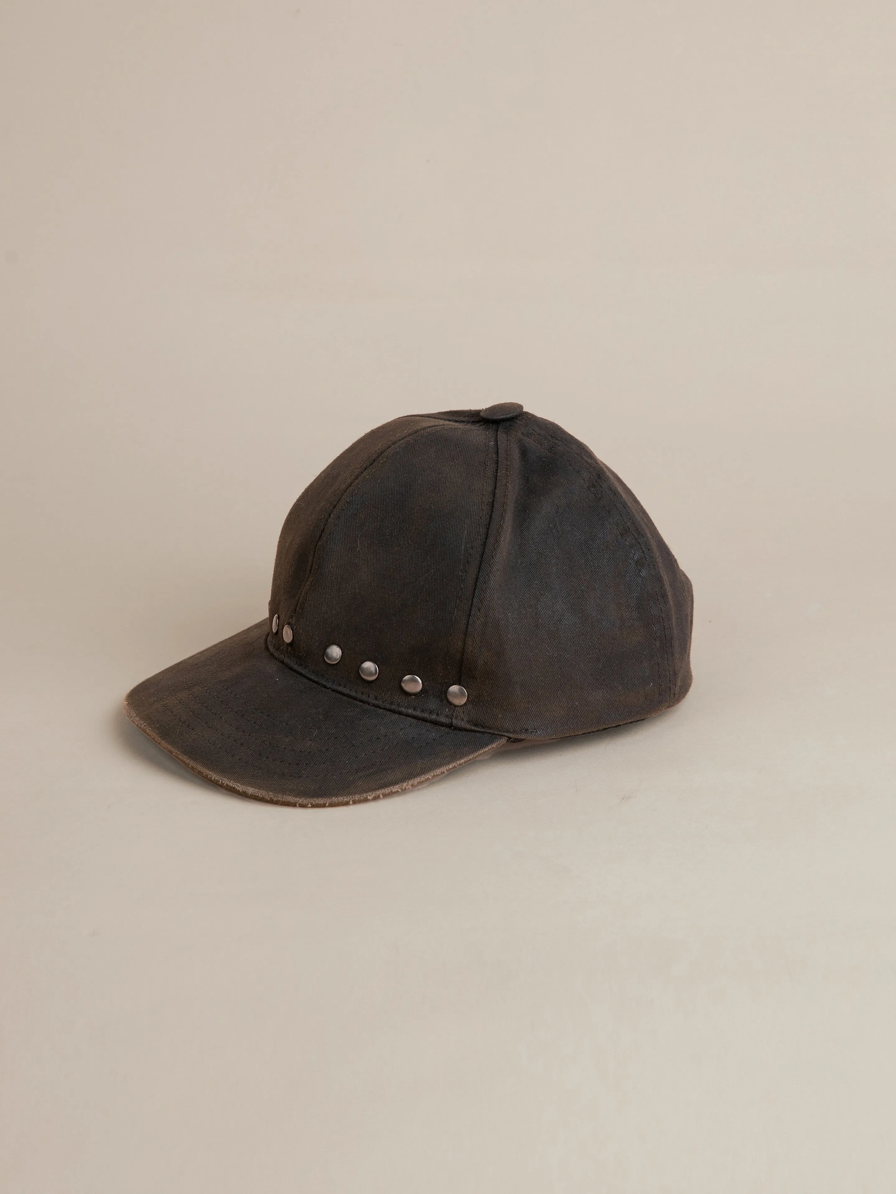 Waxed Charcoal Studded Cap