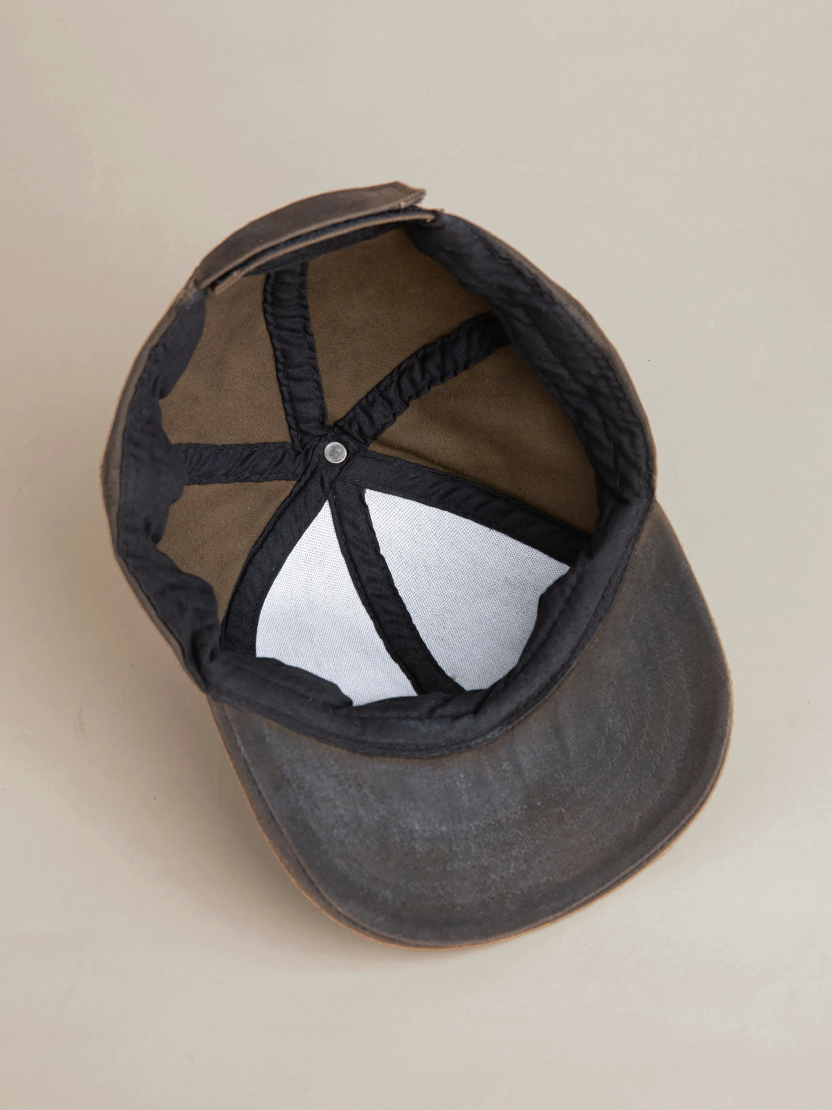 Waxed Charcoal Studded Cap