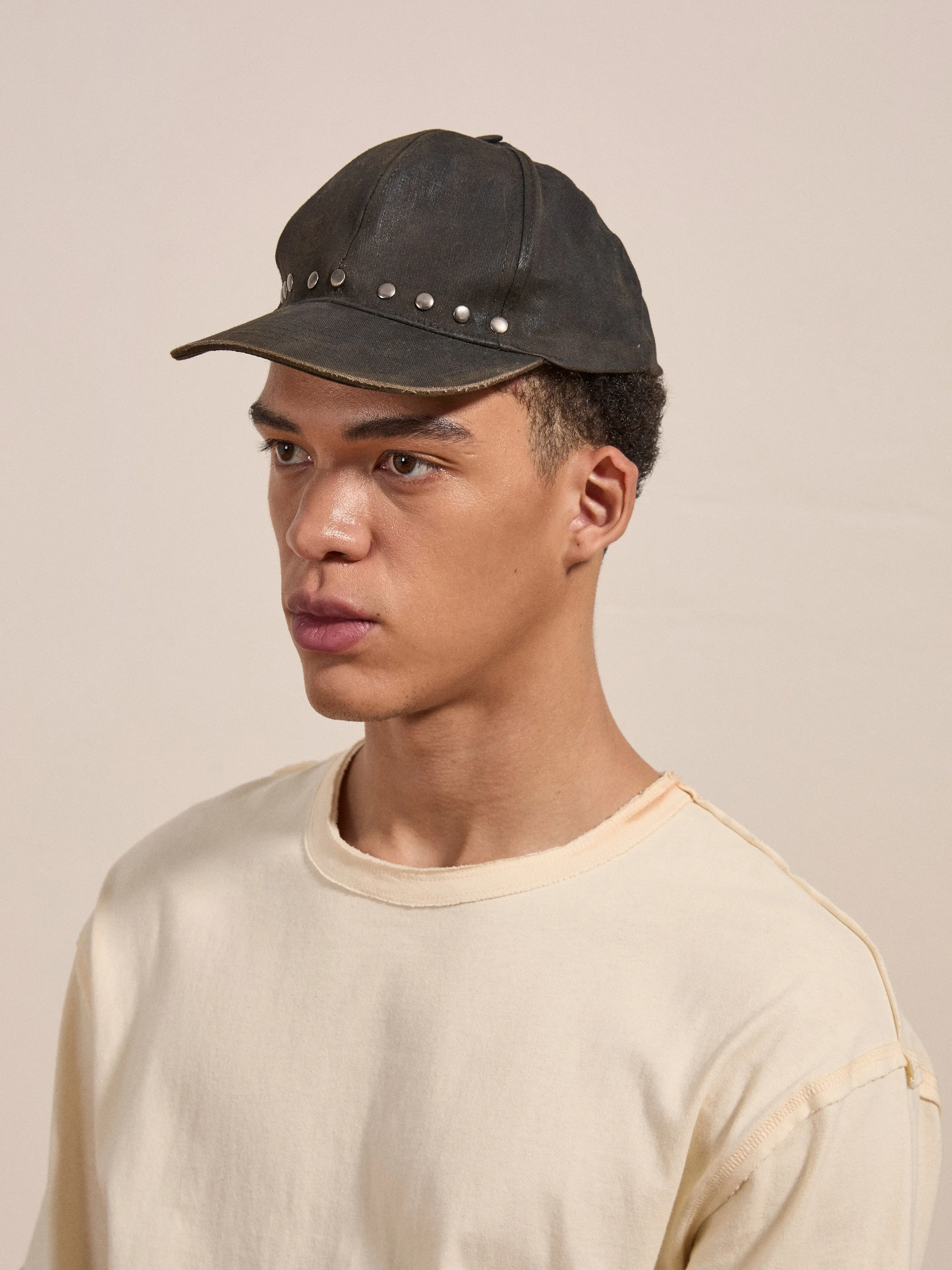 Waxed Charcoal Studded Cap