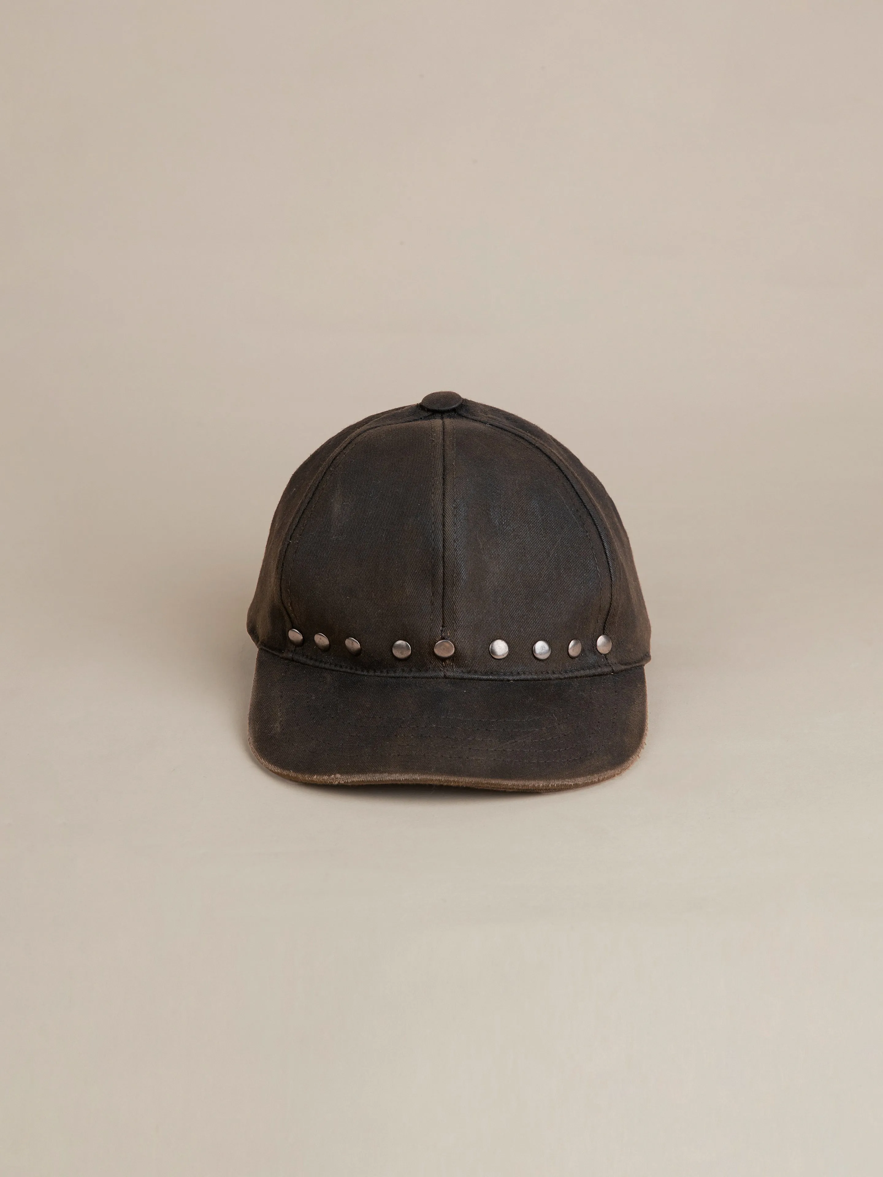 Waxed Charcoal Studded Cap