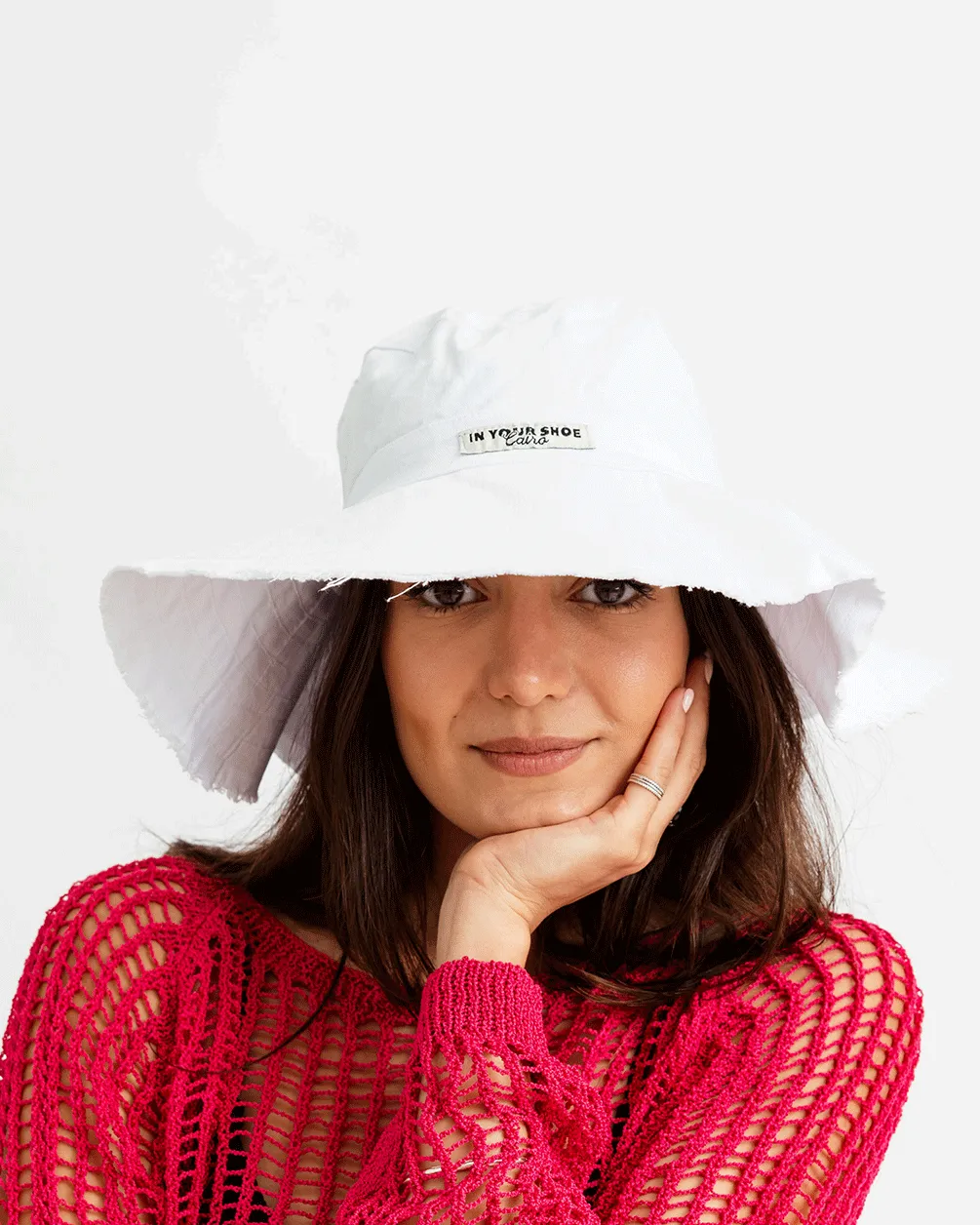 White Floppy Hat